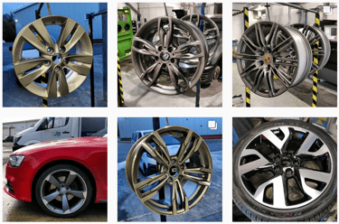 Examples of alloy wheel refurbishments