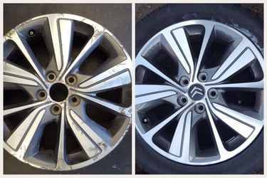 refurbish alloy wheels - before and after photos